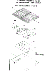 Steak Grill Kit No. 4998240 parts for Kenmore Range 628.4588252 (6284588252, 628 4588252) from AppliancePartsPros.com
