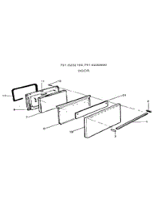 Door parts for Kenmore Range 628.6232890 (6286232890, 628 6232890) from AppliancePartsPros.com