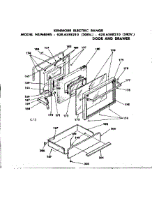 Door And Drawer parts for Kenmore Range 628.6358210 (6286358210, 628 6358210) from AppliancePartsPros.com