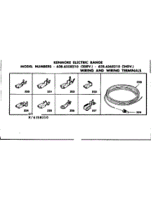 Wiring And Wiring Terminals parts for Kenmore Range 628.6368210 (6286368210, 628 6368210) from AppliancePartsPros.com