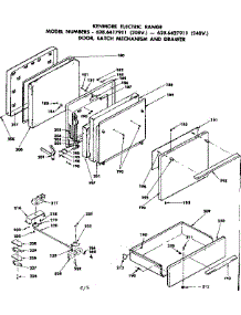 Door Latch Mechanism And Drawer parts for Kenmore Range 628.6417911 (6286417911, 628 6417911) from AppliancePartsPros.com