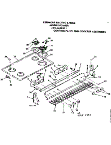 Control Panel And Cooktop Assemblies parts for Kenmore Range 628.6628311 (6286628311, 628 6628311) from AppliancePartsPros.com