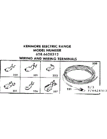 Wiring And Wiring Terminals parts for Kenmore Range 628.6628312 (6286628312, 628 6628312) from AppliancePartsPros.com