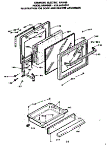 Door & Drawer Assemblies parts for Kenmore Range 628.6628590 (6286628590, 628 6628590) from AppliancePartsPros.com