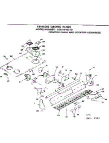 Control Panel And Cooktop Assemblies parts for Kenmore Range 628.6648310 (6286648310, 628 6648310) from AppliancePartsPros.com