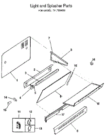 Light And Splasher parts for Kenmore Range 628.7839093 (6287839093, 628 7839093) from AppliancePartsPros.com