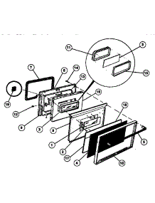 Oven Door parts for Kenmore Range 628.7859094 (6287859094, 628 7859094) from AppliancePartsPros.com