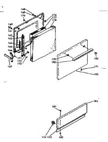 Door And Buttom Panel parts for Kenmore Range 628.9107120 (6289107120, 628 9107120) from AppliancePartsPros.com