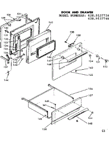Door And Drawer parts for Kenmore Range 628.9137710 (6289137710, 628 9137710) from AppliancePartsPros.com
