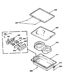 Smooth Top Module Kit No. 4998030 parts for Kenmore Range 628.9398490 (6289398490, 628 9398490) from AppliancePartsPros.com
