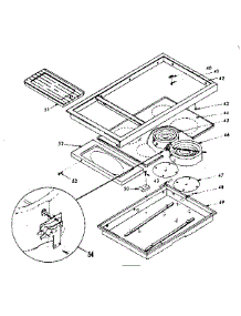 Main Top Cook Surface parts for Kenmore Range 628.9487560 (6289487560, 628 9487560) from AppliancePartsPros.com