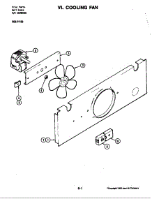 Cooling Fan parts for Kenmore Cooktop 629.42019 (62942019, 629 42019) from AppliancePartsPros.com
