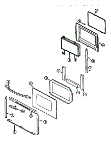 Door parts for Kenmore Range 6294697 from AppliancePartsPros.com