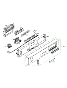 Front Panel parts for Kenmore Dishwasher 630.16303402 (63016303402, 630 16303402) from AppliancePartsPros.com
