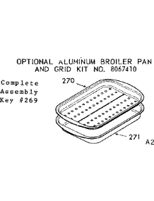 Optional Broiler Pan parts for Kenmore Range 647.6387416 (6476387416, 647 6387416) from AppliancePartsPros.com