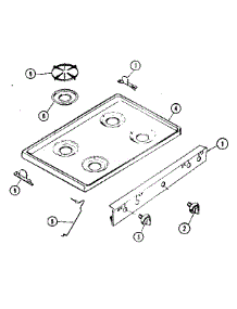 Main Top Section parts for Kenmore Gas Range 663.11(1988) (66311(1988), 663 11(1988)) from AppliancePartsPros.com