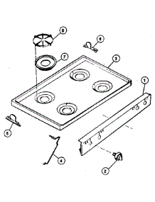 Main Top Section parts for Kenmore Range 663.28(1988) (66328(1988), 663 28(1988)) from AppliancePartsPros.com
