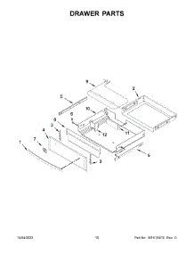 Drawer Parts parts for Kenmore Range 664.75223710 (66475223710, 664 75223710) from AppliancePartsPros.com