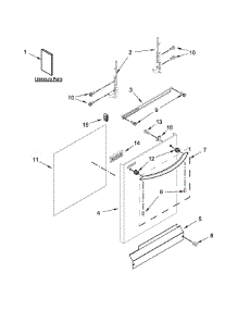 Door And Panel Parts parts for Kenmore Dishwasher 665.12413N412 (66512413N412, 665 12413N412) from AppliancePartsPros.com