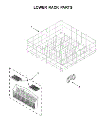 Lower Rack Parts parts for Kenmore Dishwasher 665.12413N413 (66512413N413, 665 12413N413) from AppliancePartsPros.com