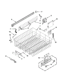 Upper Rack And Track Parts parts for Kenmore Dishwasher 665.12772K310 (66512772K310, 665 12772K310) from AppliancePartsPros.com