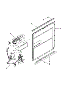 Inner Door Parts parts for Kenmore Dishwasher 665.12773K311 (66512773K311, 665 12773K311) from AppliancePartsPros.com