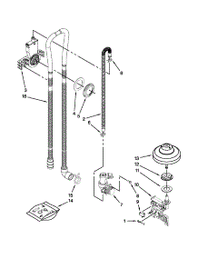 Fill, Drain And Overfill Parts parts for Kenmore Dishwasher 665.12774K310 (66512774K310, 665 12774K310) from AppliancePartsPros.com