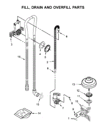 Fill, Drain And Overfill Parts parts for Kenmore Dishwasher 665.12776K315 (66512776K315, 665 12776K315) from AppliancePartsPros.com