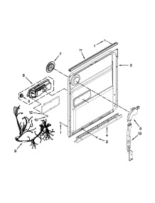Inner Door Parts parts for Kenmore Dishwasher 665.12789K312 (66512789K312, 665 12789K312) from AppliancePartsPros.com