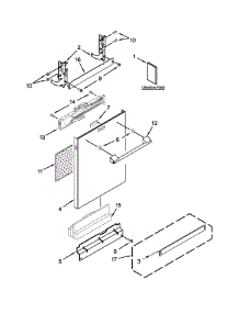 Door Panel Parts parts for Kenmore Dishwasher 665.12803K312 (66512803K312, 665 12803K312) from AppliancePartsPros.com