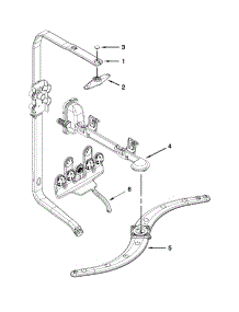 Upper Wash And Rinse Parts parts for Kenmore Dishwasher 665.12813K310 (66512813K310, 665 12813K310) from AppliancePartsPros.com