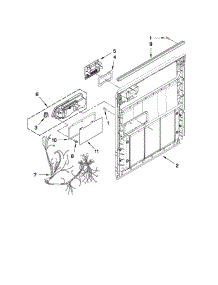 Inner Door Parts parts for Kenmore Dishwasher 665.13019K112 (66513019K112, 665 13019K112) from AppliancePartsPros.com
