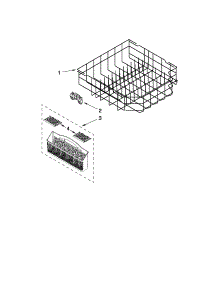 Lower Rack Parts parts for Kenmore Dishwasher 665.13032K113 (66513032K113, 665 13032K113) from AppliancePartsPros.com