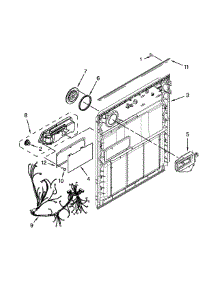 Inner Door Parts parts for Kenmore Dishwasher 665.13032K116 (66513032K116, 665 13032K116) from AppliancePartsPros.com
