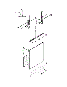 Door And Panel Parts parts for Kenmore Dishwasher 665.13033K115 (66513033K115, 665 13033K115) from AppliancePartsPros.com
