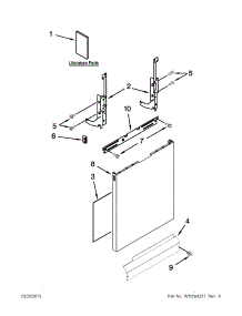Door And Panel Parts parts for Kenmore Dishwasher 665.13042K114 (66513042K114, 665 13042K114) from AppliancePartsPros.com