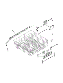 Upper Rack And Track Parts parts for Kenmore Dishwasher 665.13043K114 (66513043K114, 665 13043K114) from AppliancePartsPros.com