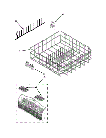 Lower Rack Parts parts for Kenmore Dishwasher 665.13043K114 (66513043K114, 665 13043K114) from AppliancePartsPros.com