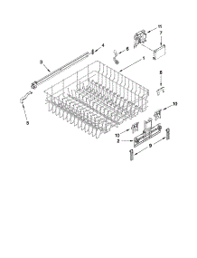 Upper Rack And Track Parts parts for Kenmore Dishwasher 665.13049K112 (66513049K112, 665 13049K112) from AppliancePartsPros.com