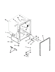 Tub And Frame Parts parts for Kenmore Dishwasher 665.13073K213 (66513073K213, 665 13073K213) from AppliancePartsPros.com