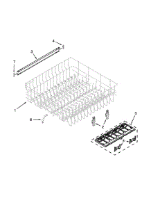 Upper Rack And Track Parts parts for Kenmore Dishwasher 665.13073K217 (66513073K217, 665 13073K217) from AppliancePartsPros.com