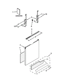 Door And Panel Parts parts for Kenmore Dishwasher 665.13092N412 (66513092N412, 665 13092N412) from AppliancePartsPros.com