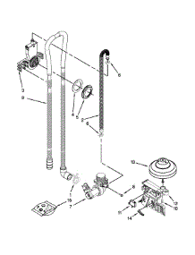 Fill, Drain And Overfill Parts parts for Kenmore Dishwasher 665.13092N412 (66513092N412, 665 13092N412) from AppliancePartsPros.com