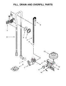 Fill, Drain And Overfill Parts parts for Kenmore Dishwasher 665.13092N413 (66513092N413, 665 13092N413) from AppliancePartsPros.com