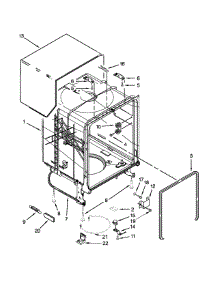 Tub And Frame Parts parts for Kenmore Dishwasher 665.13093N412 (66513093N412, 665 13093N412) from AppliancePartsPros.com