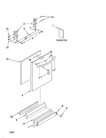 Door And Panel Parts parts for Kenmore Dishwasher 665.13153K700 (66513153K700, 665 13153K700) from AppliancePartsPros.com