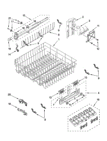 Upper Rack And Track Parts parts for Kenmore Dishwasher 665.13163K701 (66513163K701, 665 13163K701) from AppliancePartsPros.com