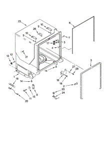Tub And Frame Parts parts for Kenmore Dishwasher 665.13182K800 (66513182K800, 665 13182K800) from AppliancePartsPros.com