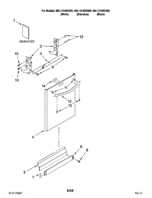 Door And Panel Parts parts for Kenmore Dishwasher 665.13183K800 (66513183K800, 665 13183K800) from AppliancePartsPros.com