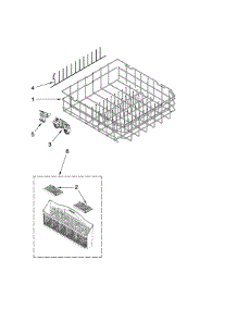 Lower Rack Parts parts for Kenmore Dishwasher 665.13189K802 (66513189K802, 665 13189K802) from AppliancePartsPros.com